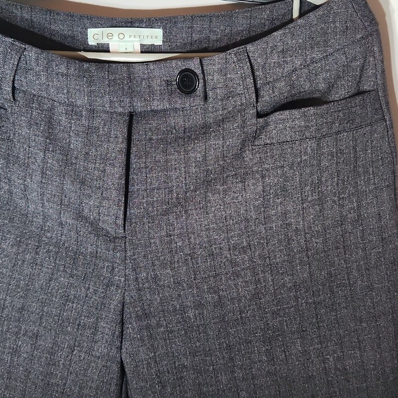 cleo PETITES curvy wide leg grey trousers size 8 - Picture 2 of 5